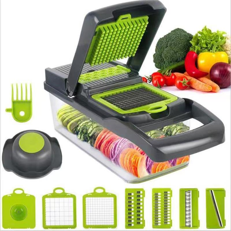 Ensemble de coupe-légumes électrique multifonctionnel 4 en 1,, de hacheur  de nourriture sans fil portable Cuisine Trancheuse à légumes Dicer Cutter  pour ail Peppe