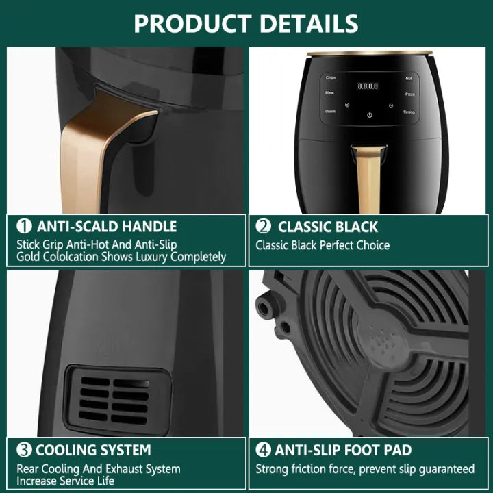 Crisp-Pro Friteuse à air chaud Air Fryer, 1400 watts