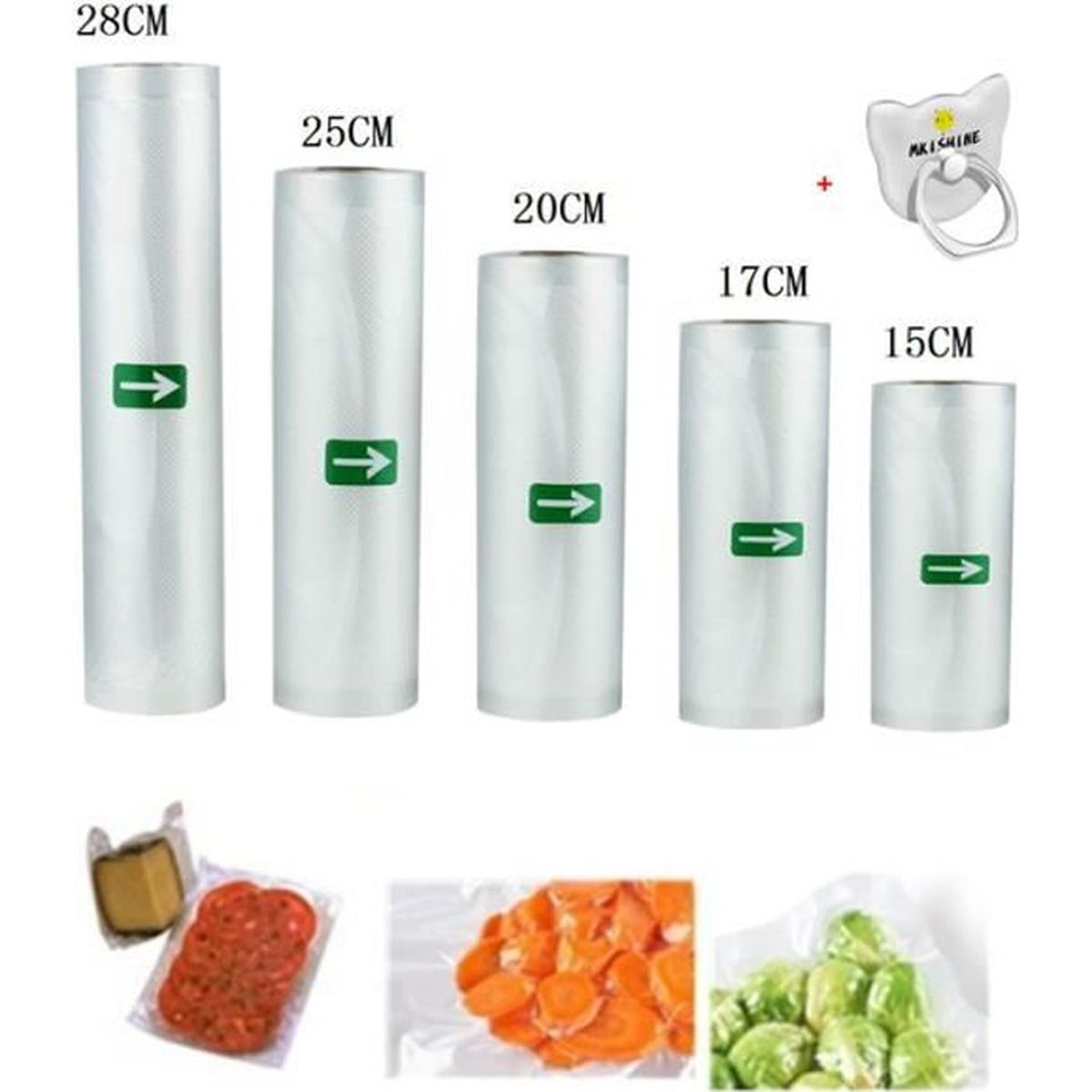 Sacs Sous vide Pack de 5 rouleaux Sachet sous vide alimentaire